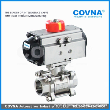 Hot selling pneumatic 3 pieces ball valve with great price